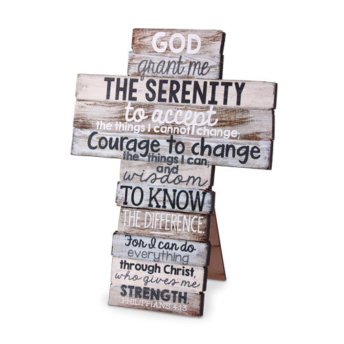 Serenity Stacked Wood Cross
