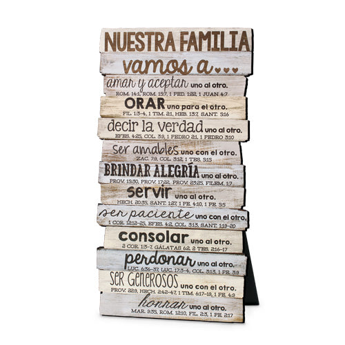 Nuestra Familia, Our Family 5x10 Plaque