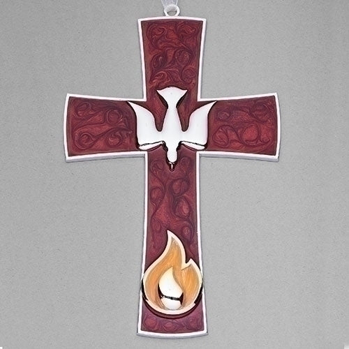 Confirmation Red Enamel Wall Cross 7.5"