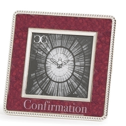 Confirmation Red Enamel Frame 4x4