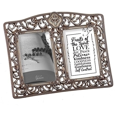Silver Confirmation 4x6 Double Frame