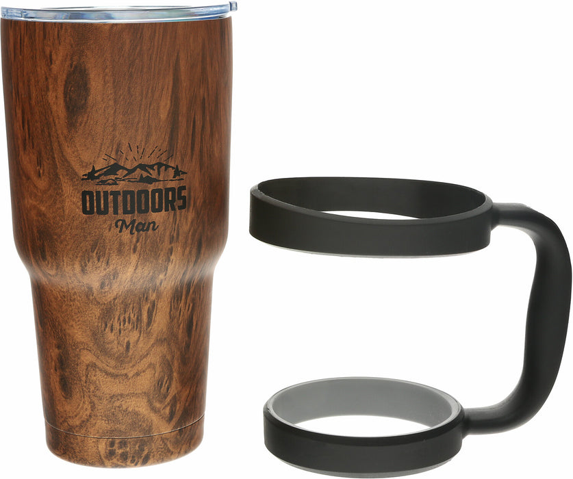Outdoors Man 30oz Stainless Steel Travel Tumbler with Handle
