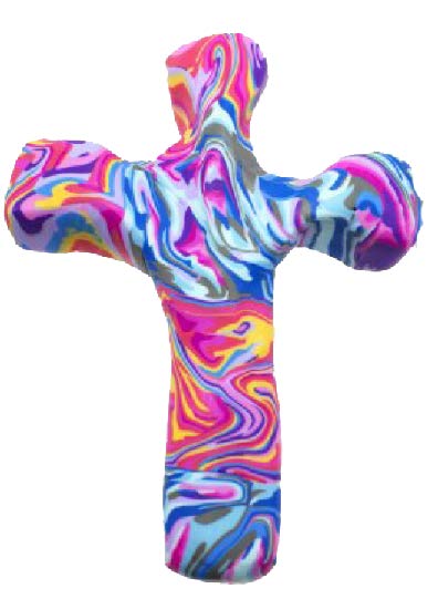Marble Comforting Clay Pocket Cross