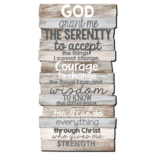 Serenity Stacked Wood Wall Plaque