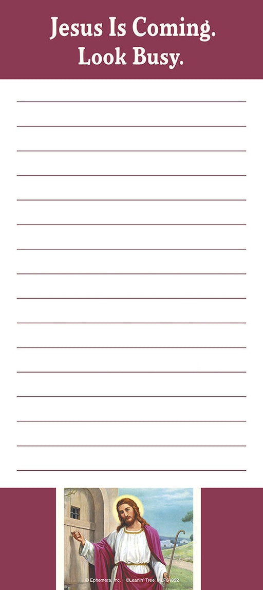 Jesus is Coming Look Busy Magnetic Notepad