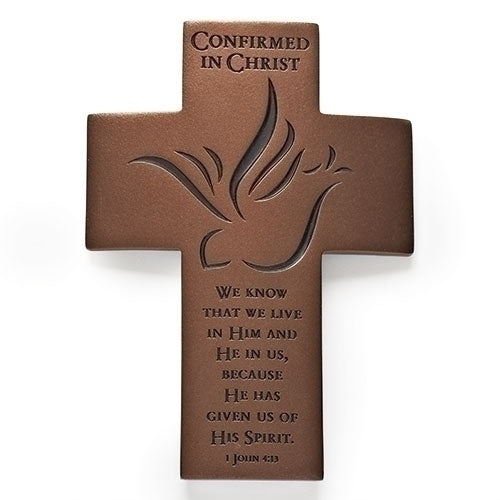 Confirmed in Christ 7" Bronze Wall Cross