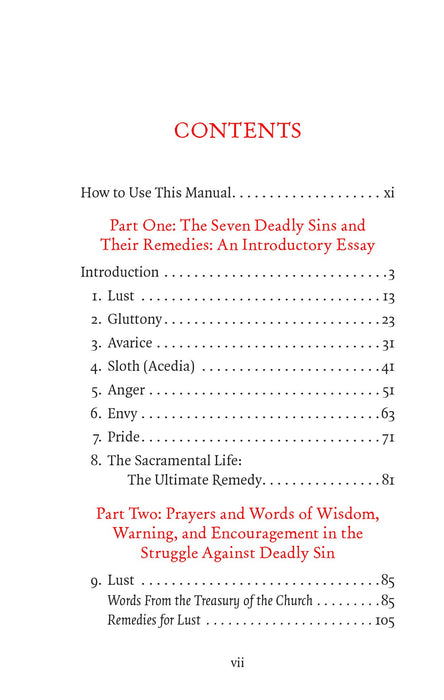 Manual for Conquering Deadly Sin by Fr. Dennis Kolinski S.J.C.