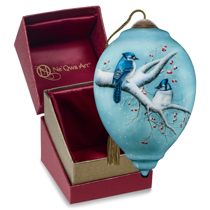 Winter Garden Ne'Qwa Blue Jay Ornament