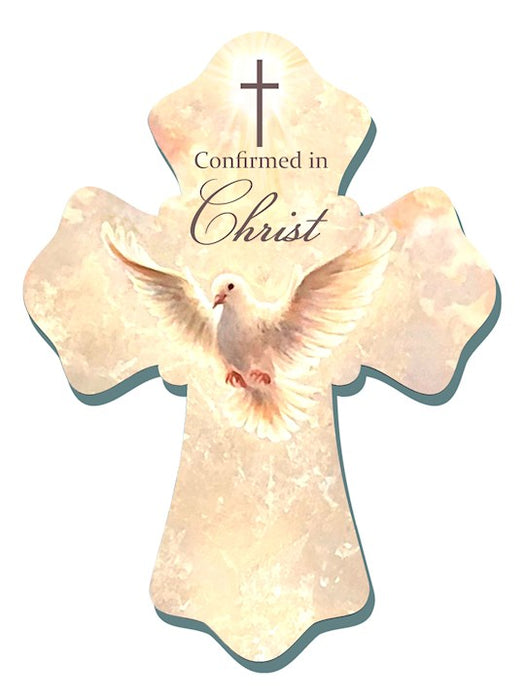 Confirmation Wall Cross w/ Dove 8"
