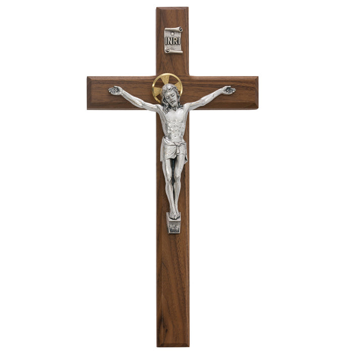 Walnut Crucifix 13"