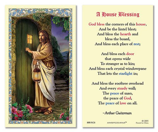 House Blessing Laminated Holy Card