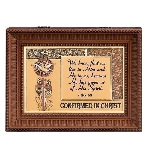 Confirmed in Christ Brown Music Box