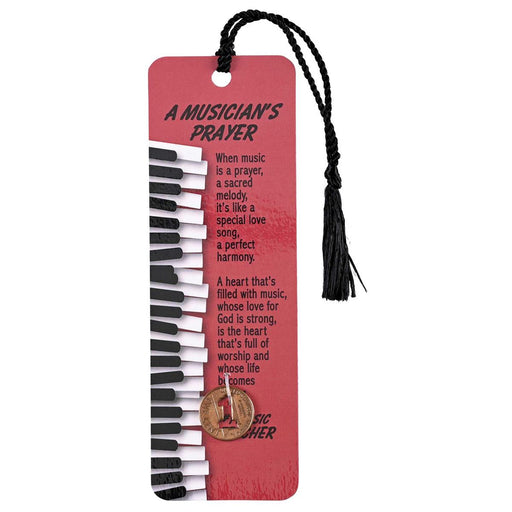 Musician's Prayer Tassel Bookmark with Coin