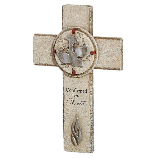 Confirmed in Christ Stone-Look Cross 7.5"