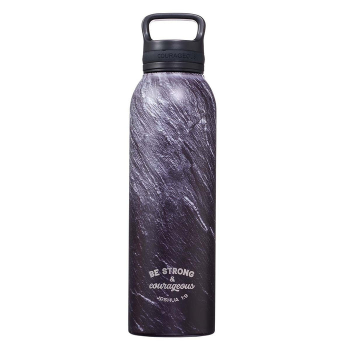 Strong & Courageous 24 oz Stainless Steel Water Bottle