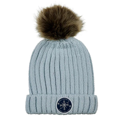 Women's Pom Pom Snowflake Beanie