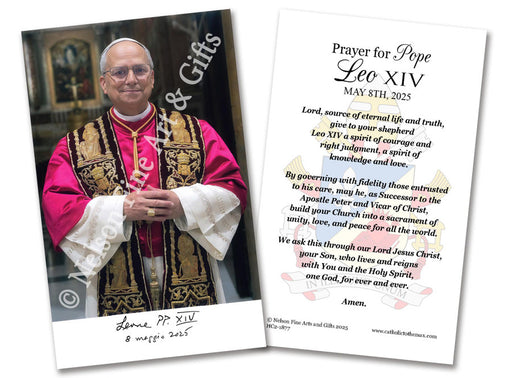 Pope Leo XIV Paper Holy Card