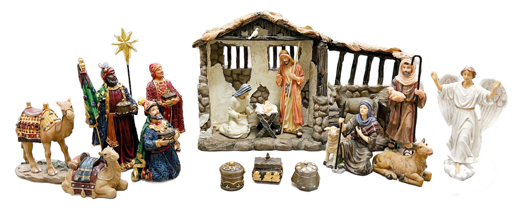 19 pc. Real Life Nativity 7"