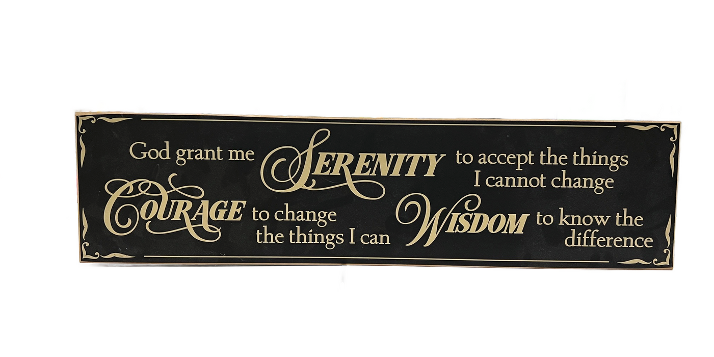 Serenity Prayer 24x6 Wall Plaque