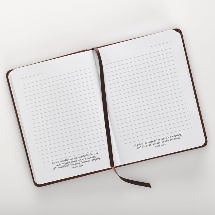 Be Strong and Courageous Handy-sized Faux Leather Journal