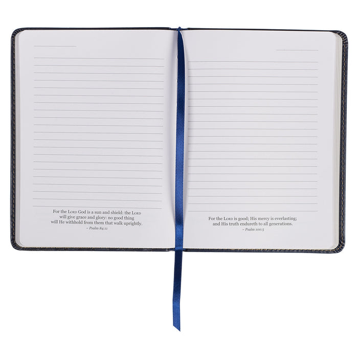 Wings Like Eagles Navy Blue Handy-sized Faux Leather Journal
