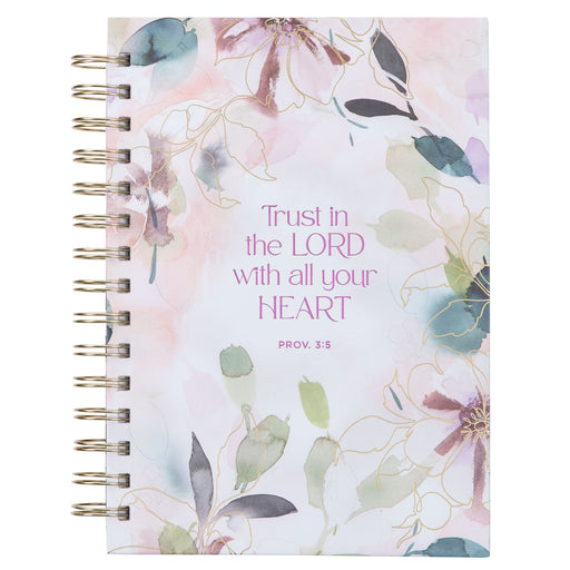 Trust in the Lord Purple Bloom Wirebound Journal