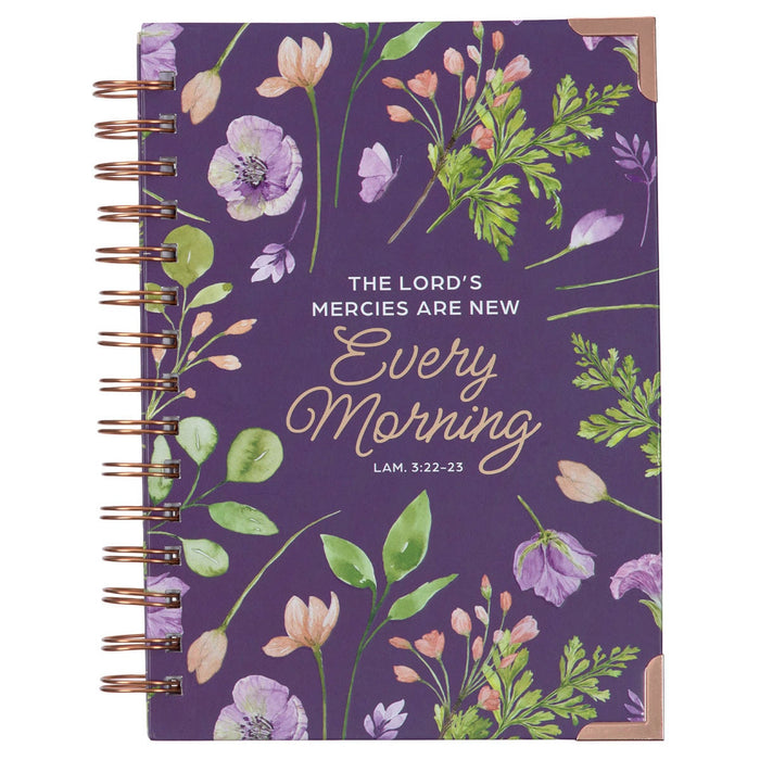 New Mercies Every Morning Floral Spiral Journal - Lamentations 3:22-23