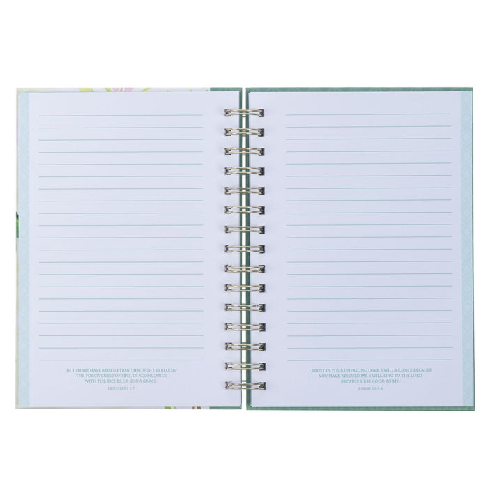 Love is Patient Green Hummingbird Spiral Journal - 1 Corinthians 13:4