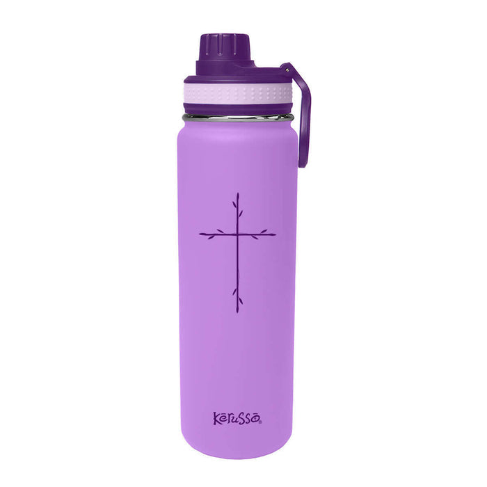 Vine Cross 24 oz Stainless Steel Water Bottle