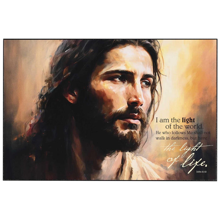 I am the Light of the World 12x8 Wood Plaque