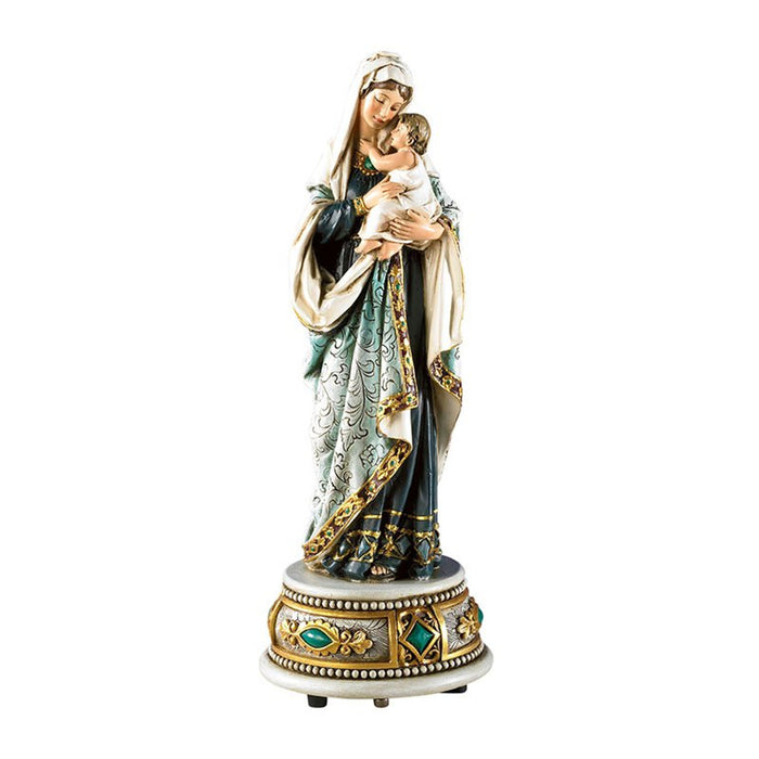 Adoring Madonna & Child Musical Figurine 8.5"