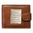 I Know the Plans Timber Spice Brown Genuine Leather Wallet with Brass Inlay