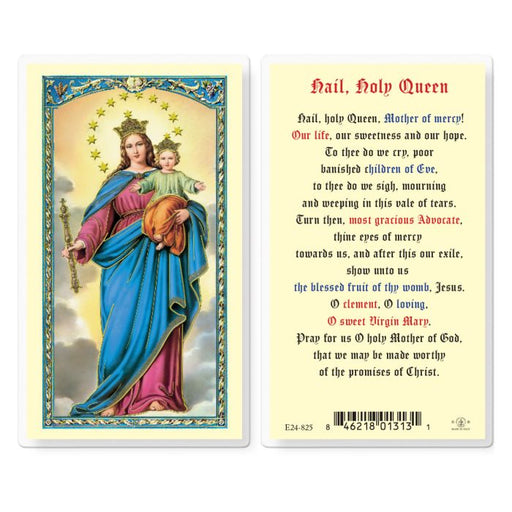 Hail Holy Queen Laminated Holy Card