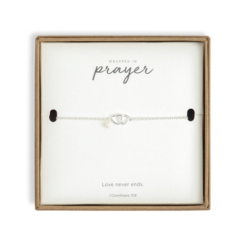 Dainty Double Heart Bracelet - Silver