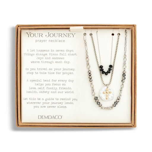 Your Journey Beaded Prayer Necklace - Black