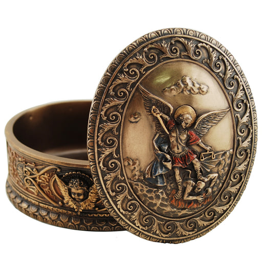 St. Michael Bronze Keepsake Box