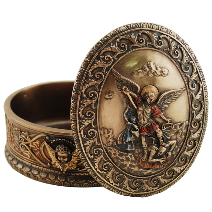 St. Michael Bronze Keepsake Box