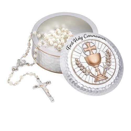 First Communion Silver Keepsake Box
