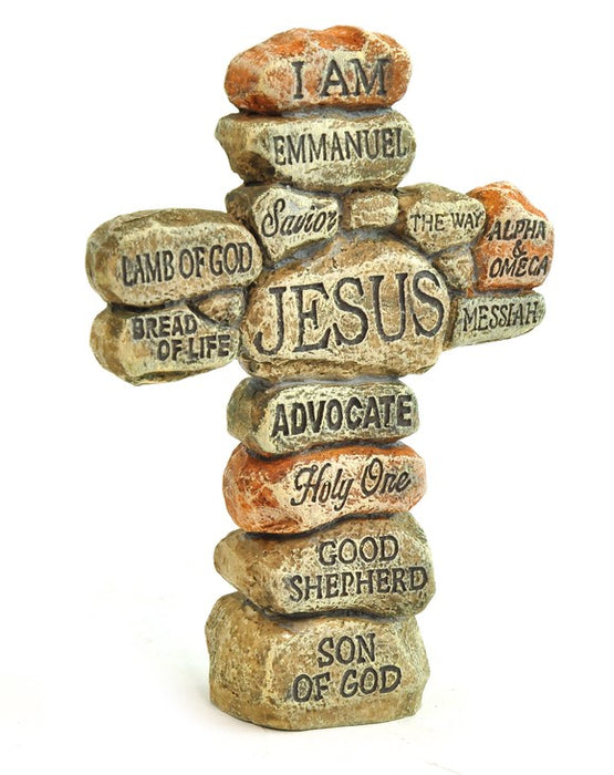 Names of Jesus Resin Tabletop Cross