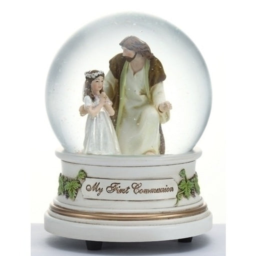 My First Communion Glitterdome (Jesus w/ Girl)