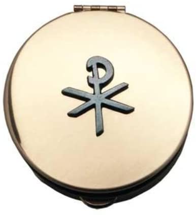 Chi-Rho Pewter Cross Pyx