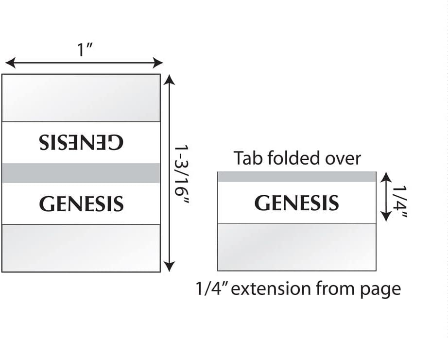 Bible Indexing Tabs - Silver-Edged Tabs