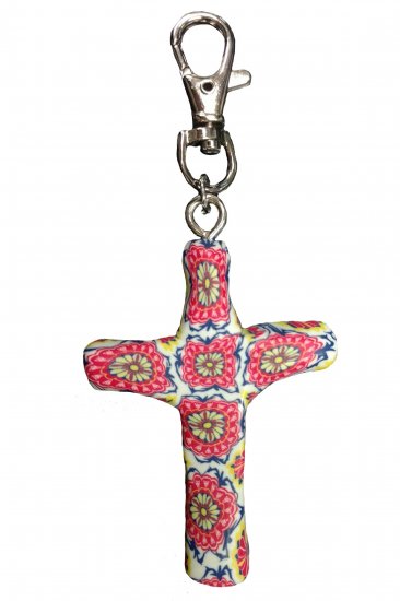 Tuscan Comforting Clay Cross Keychain