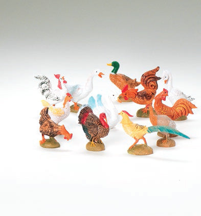 Barnyard Birds 12-pc set Fontanini