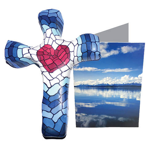 Mosaic Heart Comforting Clay Cross