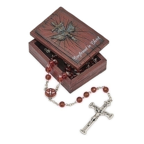 Confirmed in Christ Distressed Wood Grain Keepsake Box