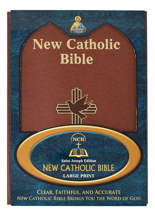Brown Imitation Leather St. Joseph New Catholic Bible - Large Type