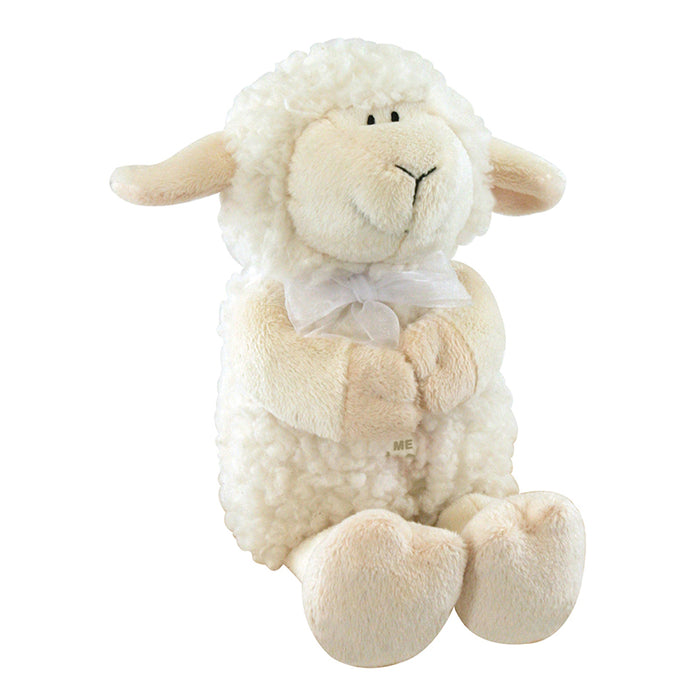 Jesus Loves Me Praying Lamb - Cream