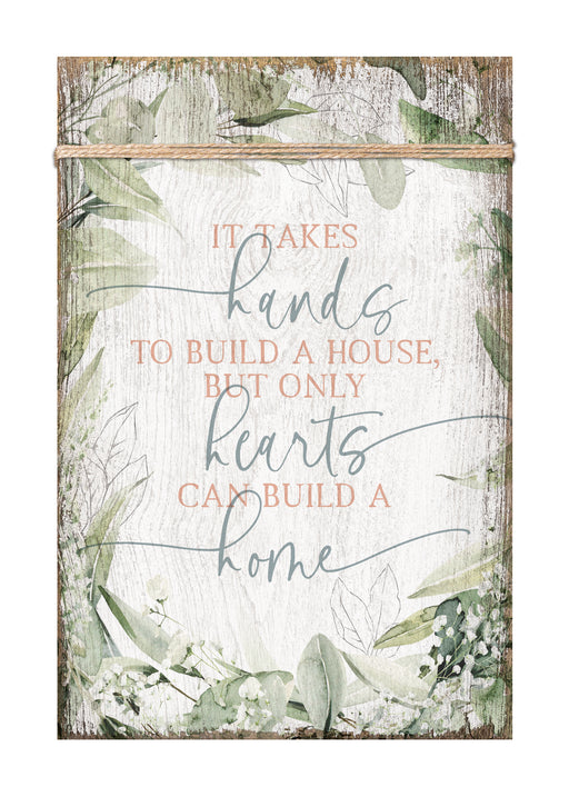 Hearts Build a Home 6x9 Plaque