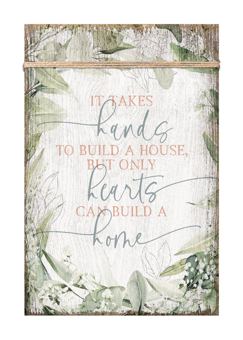 Hearts Build a Home 6x9 Plaque